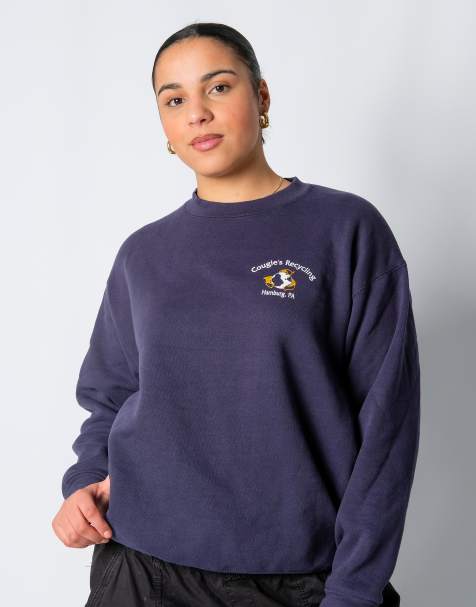 Vintage Lee L Sweatshirt Navy Blue - view 1