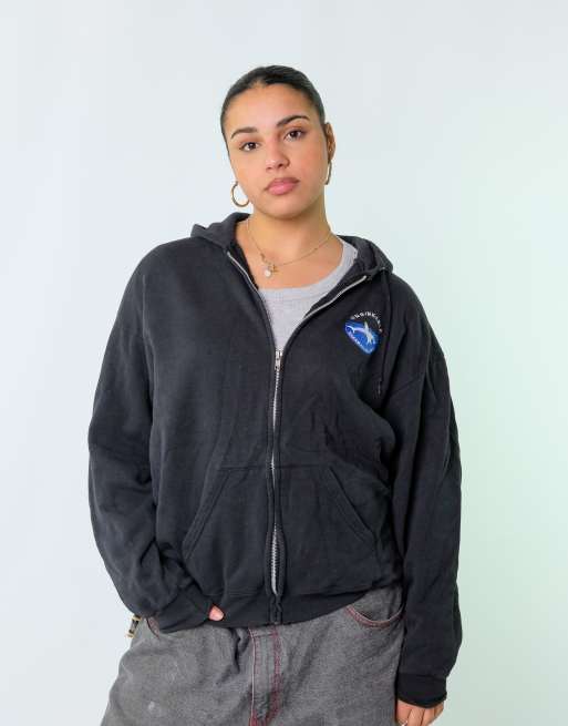 Vintage Lee M Hoodie Black Zip Up
