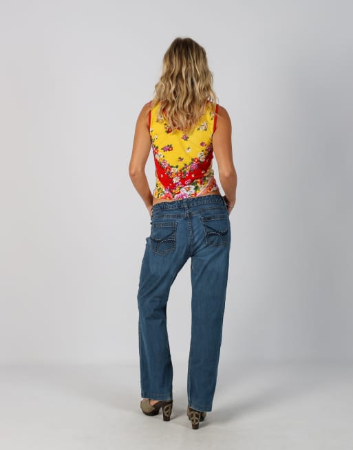Vintage Lee M straight jeans in blue, 3 of 4