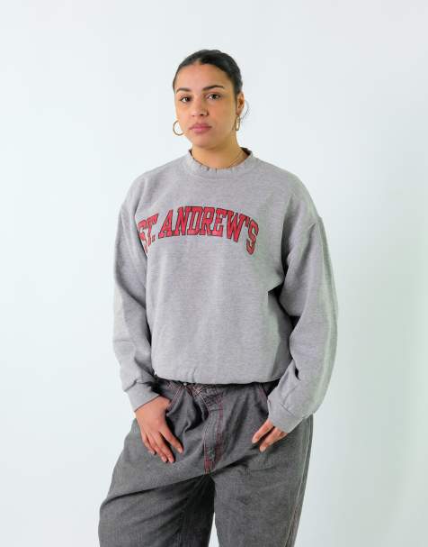 Vintage Lee M Sweatshirt Light Grey ST Andrew's - view 1
