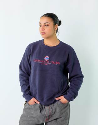 Vintage Lee M Sweatshirt Navy Blue - view 1