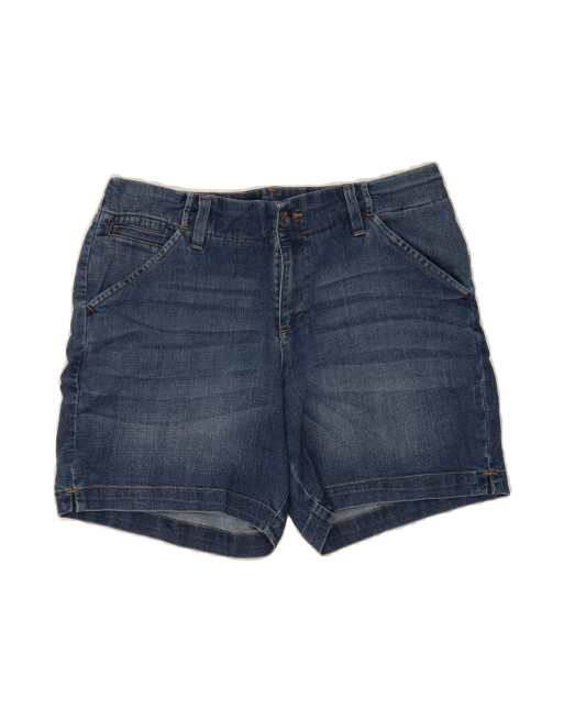 Vintage Lee Mid Rise Denim Shorts US 12 Large W32 In Blue