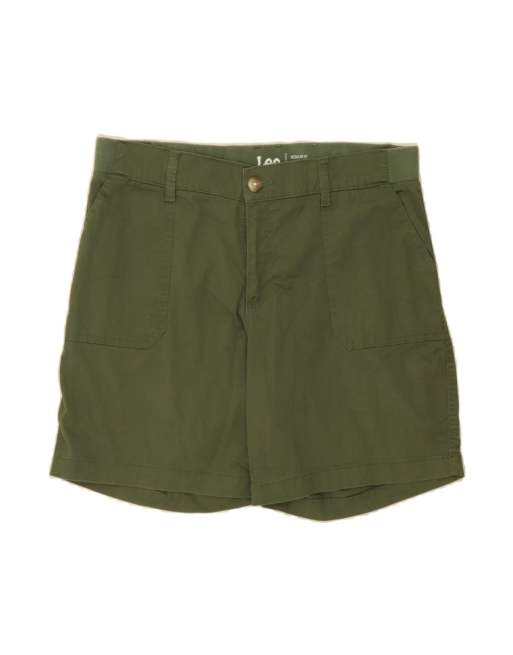 Vintage Lee Mid Rise Fit Bermuda Shorts US 12 Large W34 In Green
