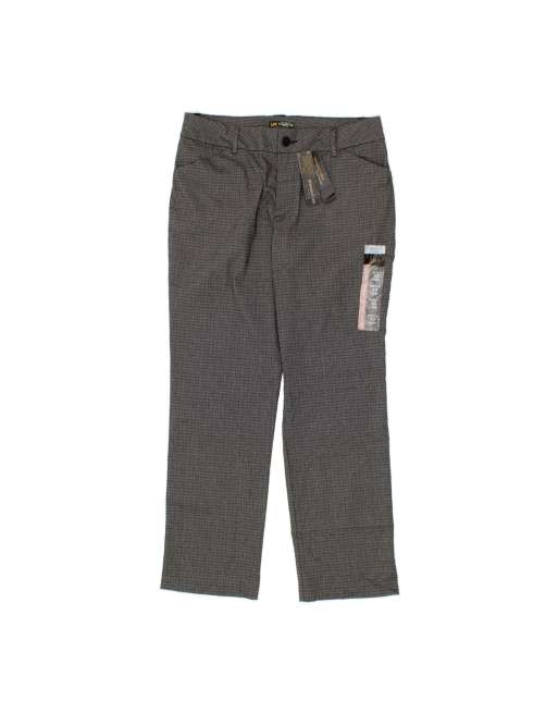 Vintage Lee Mid Rise Relaxed Fit Casual Trousers US 10 Large W30 L30 In Grey