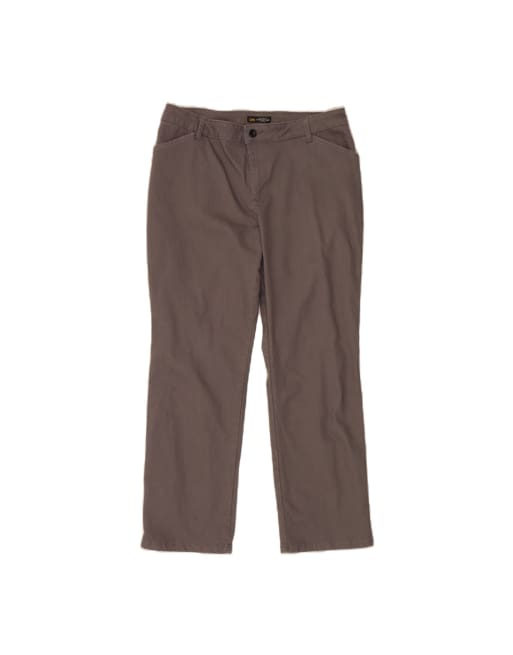 Vintage Lee Mid Rise Straight Casual Trousers US 12 Large W34 L29 In Grey