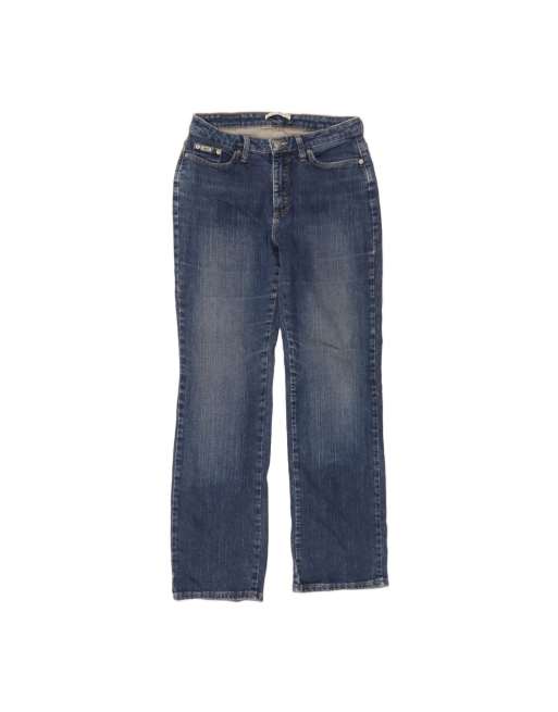 Vintage Lee Natural Fit Straight Jeans US 10 Large W32 L31 In Blue