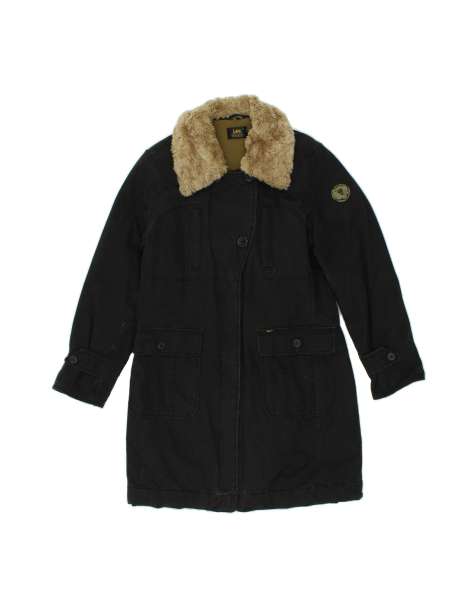 Vintage Lee Overcoat UK 16 Large In Black - view 1