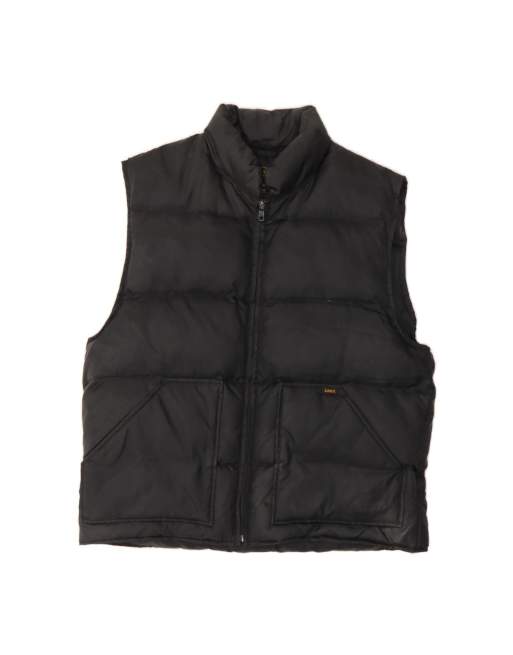 Vintage Lee Padded Gilet UK 38 Medium In Black