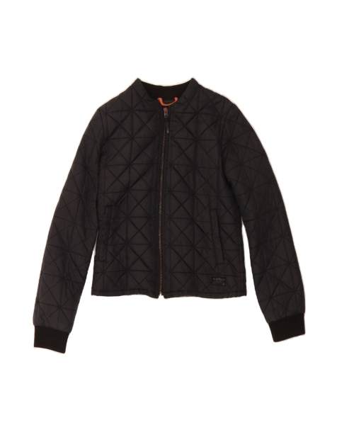 Vintage Lee Quilted Jacket UK 10 Small In Black - view 1