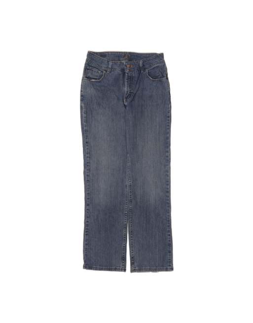 Vintage Lee Riders High Waist Straight Jeans US 12 Large W24 L32 In Blue
