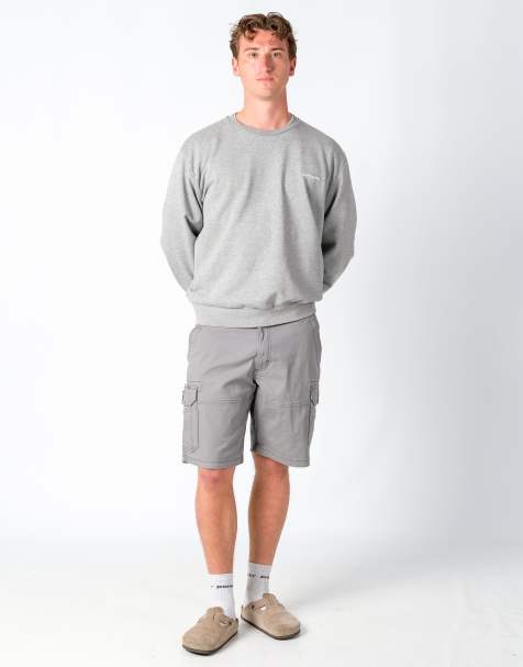 Vintage Lee Ripstop 36x20 Canvas Carpenter Baggy Shorts Grey - view 1