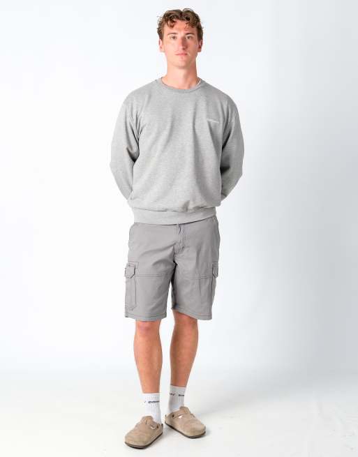 Vintage Lee Ripstop 36x20 Canvas Carpenter Baggy Shorts Grey