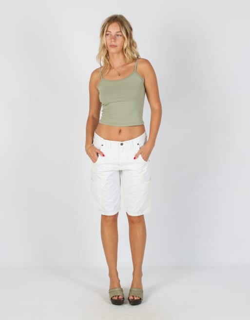 Vintage Lee S woven shorts in white, 1 of 4