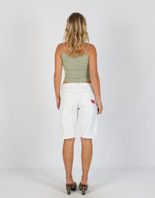 Vintage Lee S woven shorts in white, 3 of 4