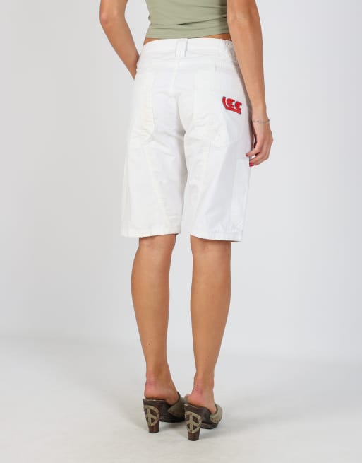 Vintage Lee S woven shorts in white, 4 of 4