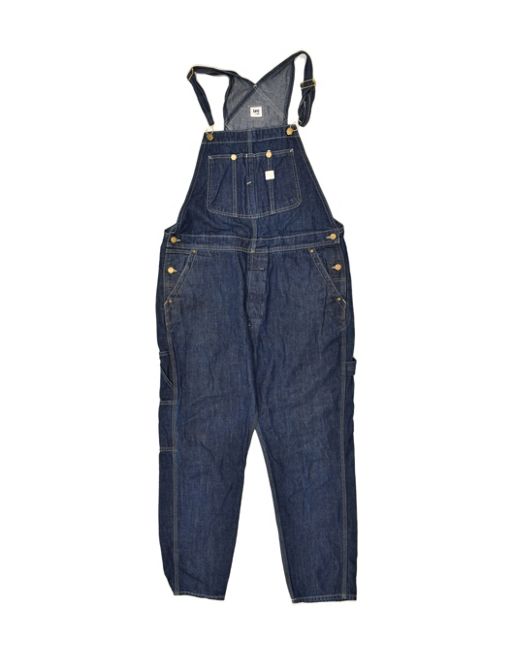 Vintage Lee Size L Cargo Dungarees Tapered Jeans in Blue