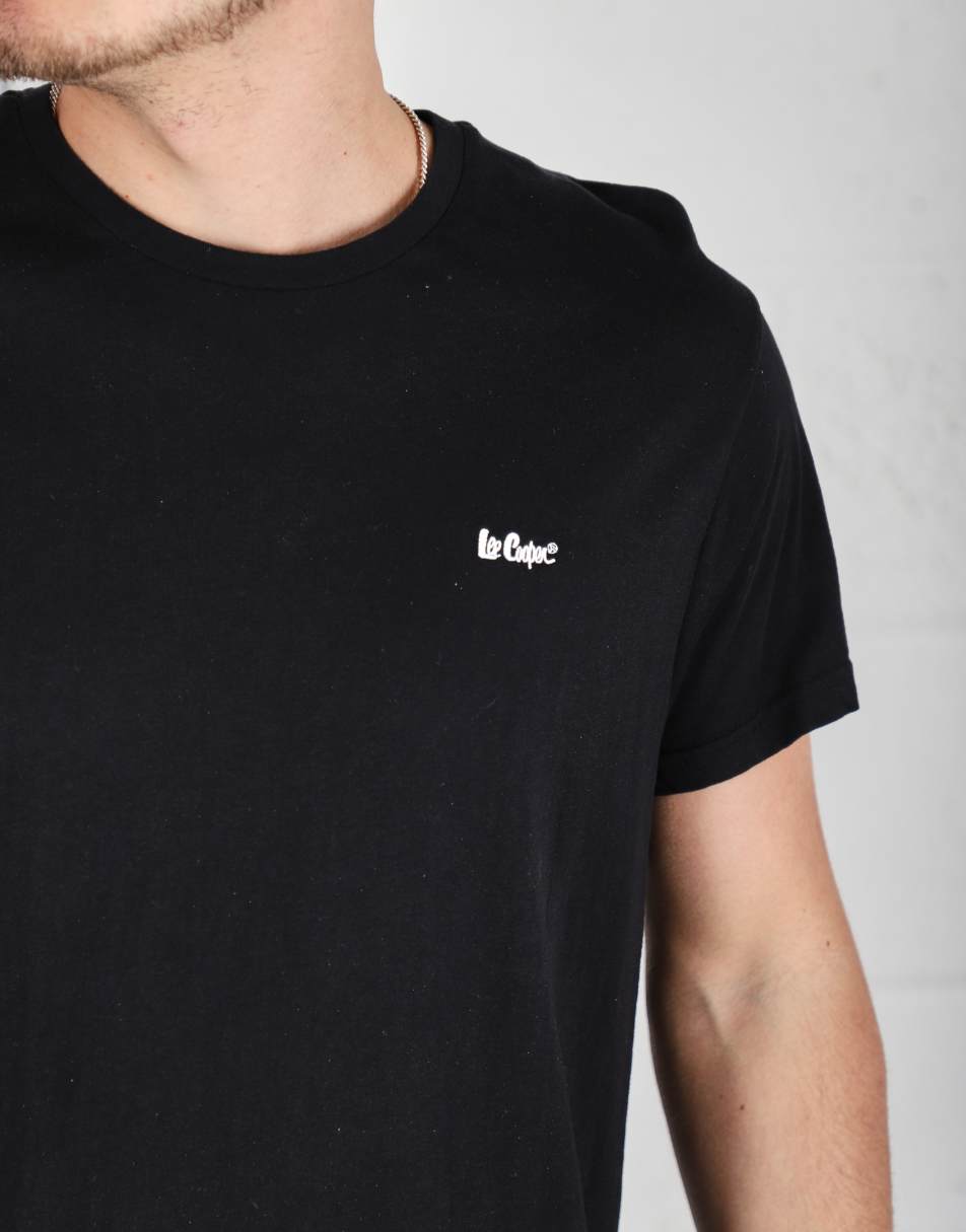 Vintage Lee Size L Cooper logo crewneck t-shirt in black 1