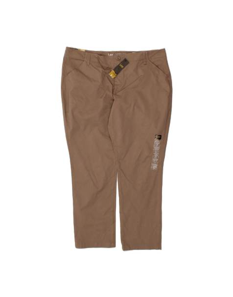 Vintage Lee Slim Straight Chino Trousers US 18 2XL W38 L28 In Brown - view 1