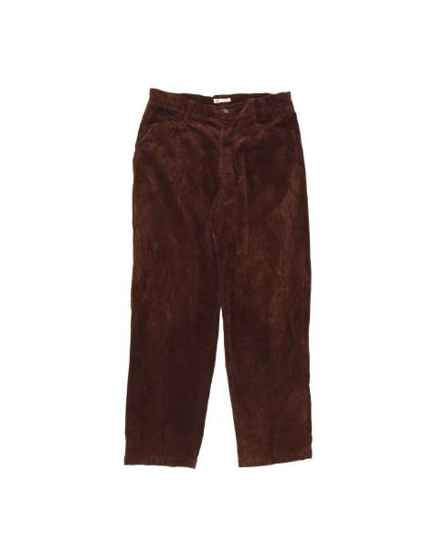 Vintage Lee Straight Corduroy Trousers US 12 Large W32 L29 In Brown - view 1