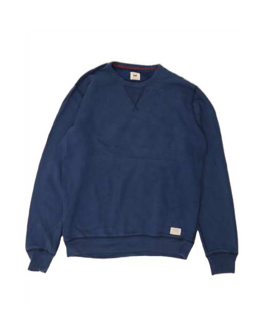 Vintage Lee Sweatshirt Jumper Medium In Blue
