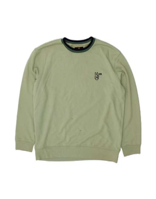 Vintage Lee Sweatshirt Jumper XL In Green
