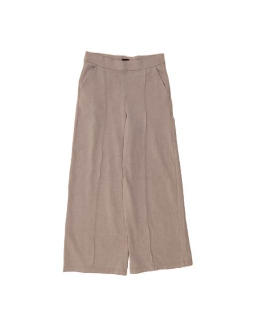 Vintage Lee Wide Leg Casual Trousers US 10 Large W30 L31 In Grey