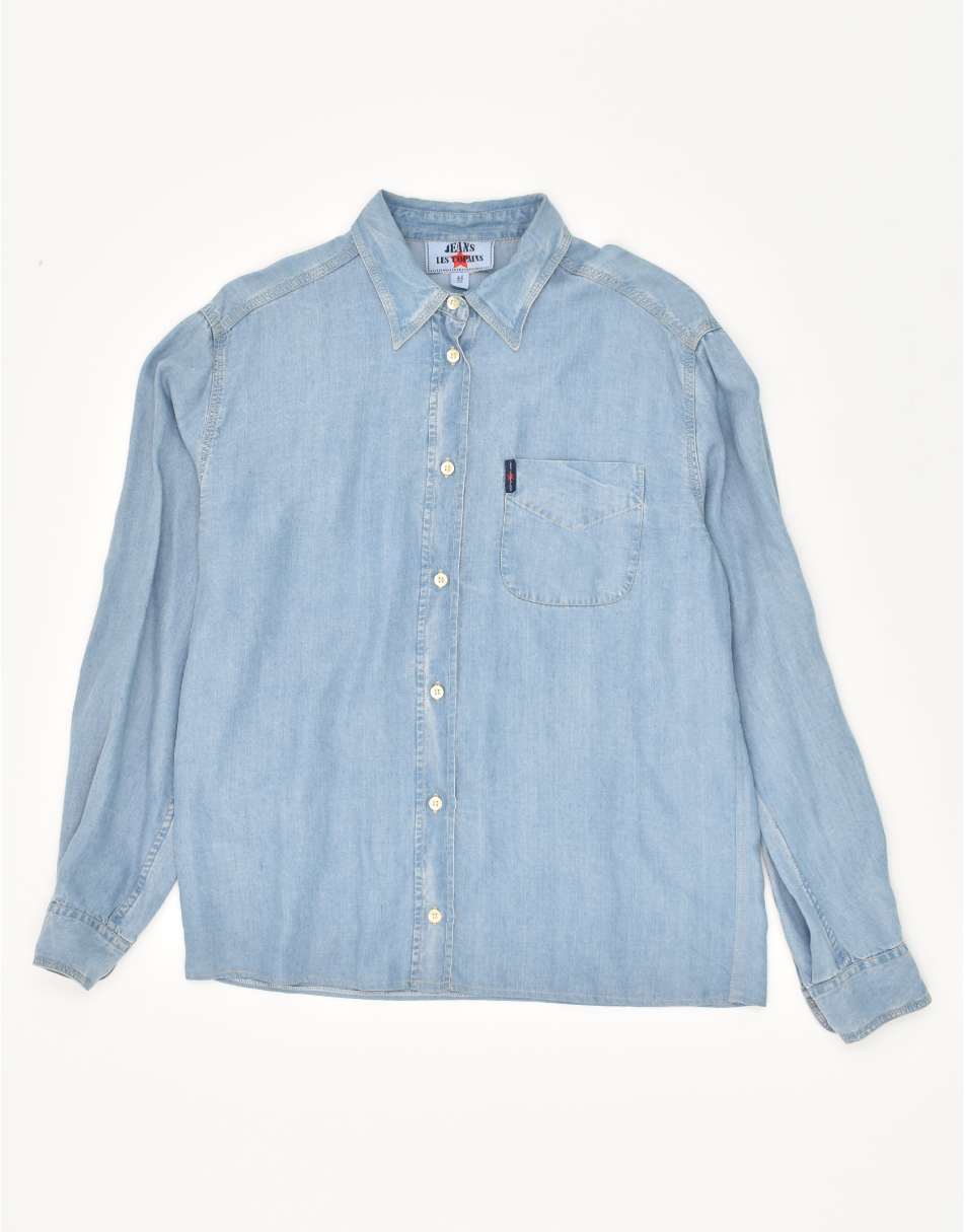 Vintage Les Copains Size M Denim Shirt in Blue