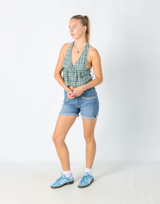 Vintage Levi's 27x13 denim shorts in light blue
