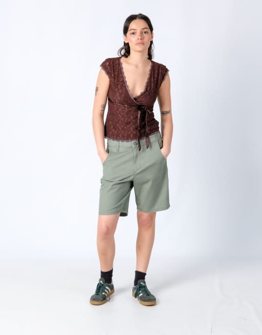 Vintage Levi's 27x19 Canvas Cargo Shorts Khaki Green