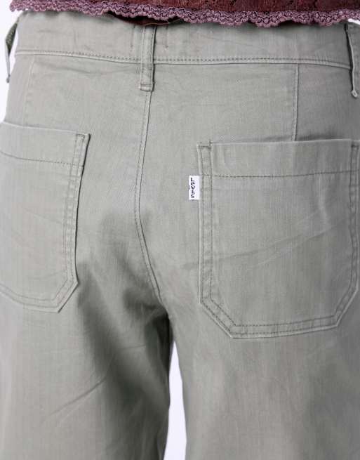 Vintage Levi's 27x19 Canvas Cargo Shorts Khaki Green, 4 of 4
