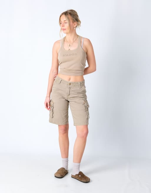 Vintage Levi's 27x19 Canvas Cargo Shorts Tan