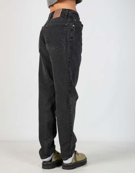 Vintage Levi's 27x33 denim jeans in charcoal grey - view 1