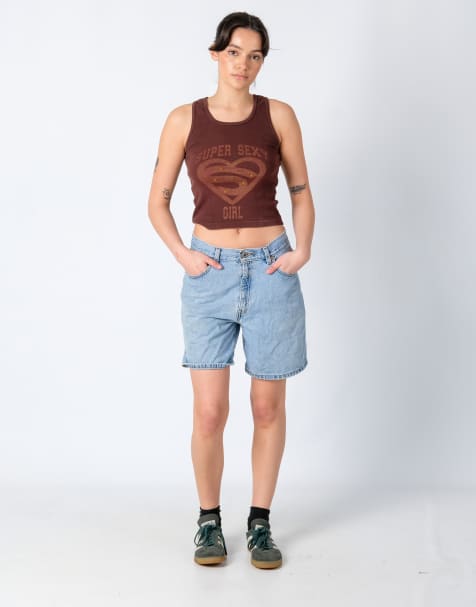 Vintage Levi's 28x18 Denim Shorts Light Blue - view 1