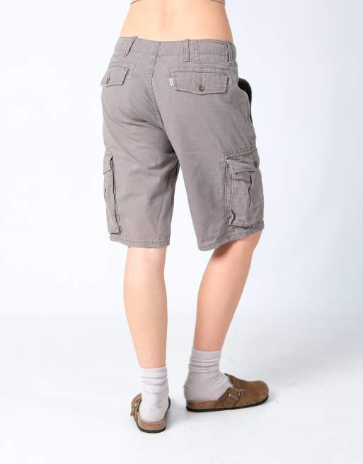 Vintage Levi's 28x20 Canvas Carpenter Baggy Shorts Grey