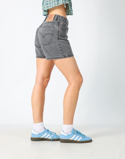 Vintage Levi's 28x30 denim shorts in charcoal grey