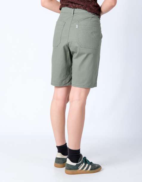 Vintage Levi's 29x20 Canvas Cargo Shorts Khaki Green - view 1