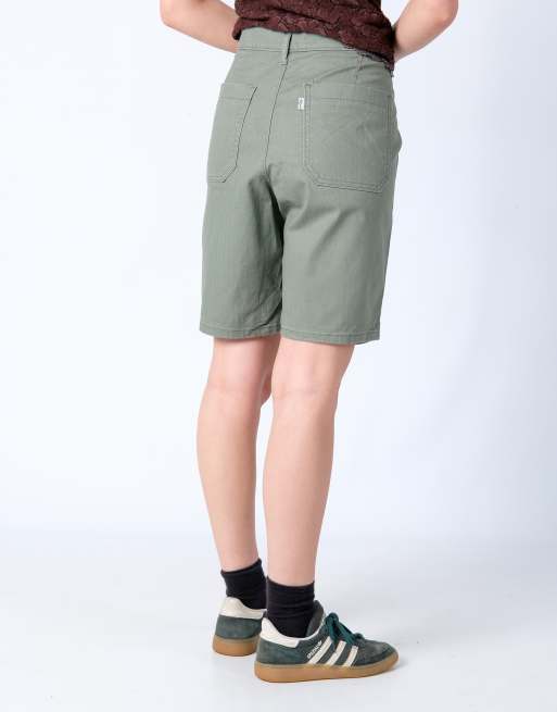 Vintage Levi's 29x20 Canvas Cargo Shorts Khaki Green