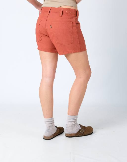 Vintage Levi's 30x15 Canvas Cargo Shorts Orange