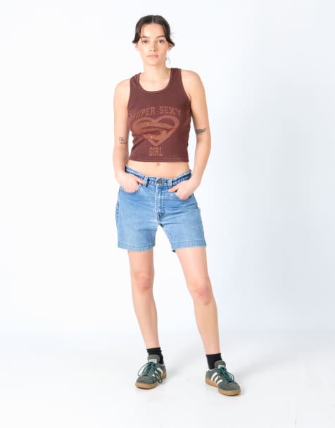 Vintage Levi's 30x15 Denim Shorts Light Blue - view 1