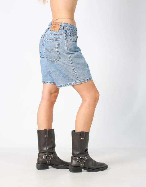 Vintage Levi's 30x17 denim shorts in blue