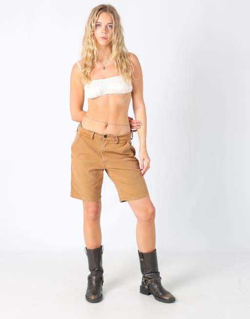 Vintage Levi's 30x18 canvas cargo shorts in bronze