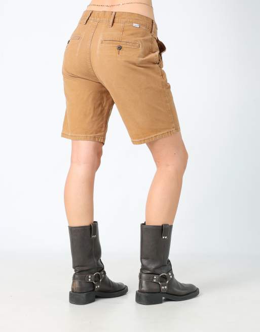 Vintage Levi's 30x18 canvas cargo shorts in bronze, 2 of 4