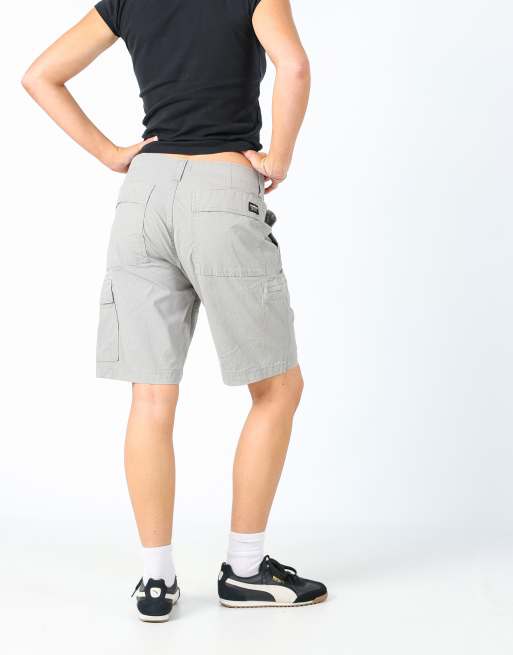 Vintage Levi's 30x18 canvas cargo shorts light grey