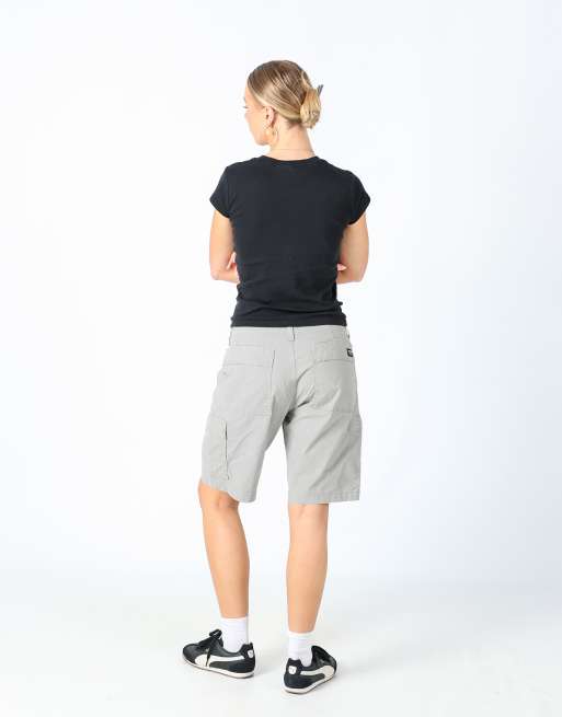 Vintage Levi's 30x18 canvas cargo shorts light grey, 3 of 4