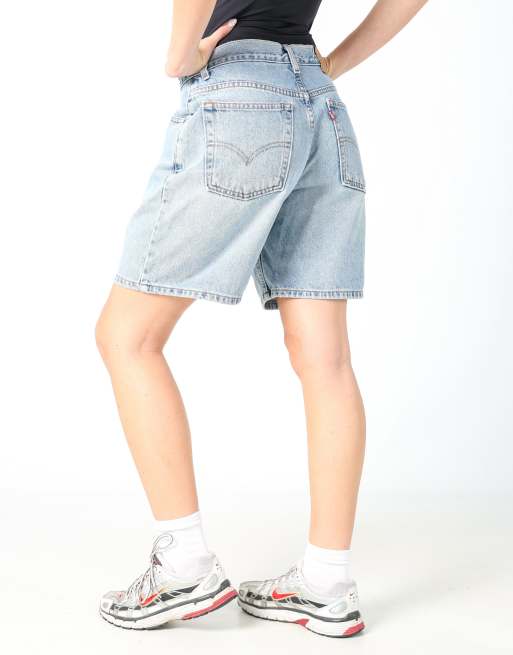 Vintage Levi's 30x18 denim shorts in light blue
