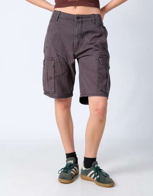 Vintage Levi's 30x20 Canvas Cargo Shorts Charcoal Grey