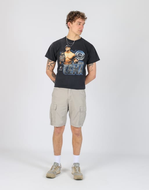 Vintage Levi's 30x20 canvas cargo shorts in light grey