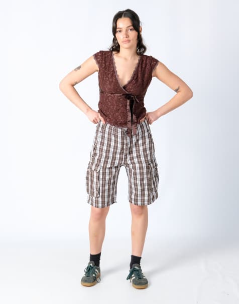 Vintage Levi's 30x21 Canvas Cargo Shorts Brown - view 1