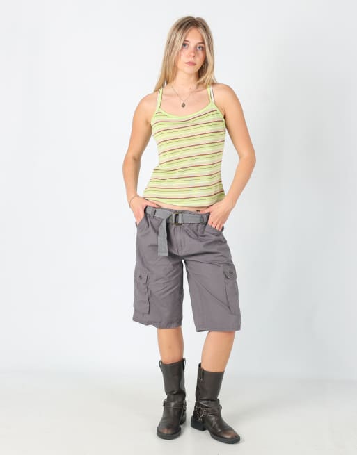 Vintage Levi's 30x23 canvas cargo shorts in grey
