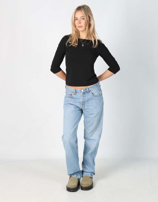 Vintage Levi's 30x27 denim jeans in light blue